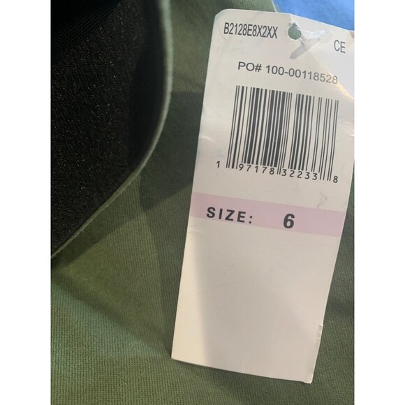 Democracy Womens Ab Technology High Rise Ankle Skimmer Trouser Size 6 Army Green - Picture 6 of 7